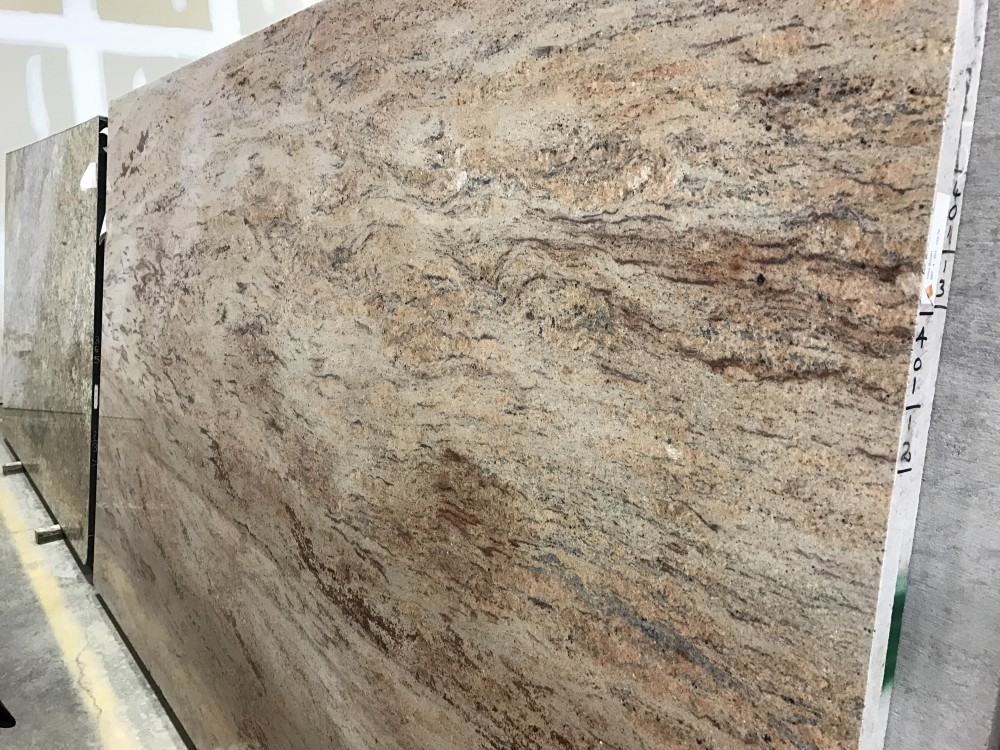 Ivory Brown Leather Granite Countertops - Image 4